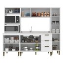 Ver imagem 5 de Cozinha Completa Modulada Bia 4 Pecas 9 Portas 3 Gavetas Branco
