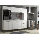 Ver imagem 1 de Cozinha Completa Modulada Bia 4 Pecas 9 Portas 3 Gavetas Branco