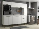 Ver imagem 1 de Cozinha Completa Modulada Bia 4 Pecas 9 Portas 3 Gavetas Branco