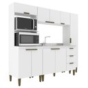 Ver imagem 2 de Cozinha Completa Modulada Bia 4 Pecas 9 Portas 3 Gavetas Branco