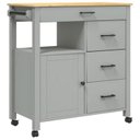 Ver imagem 2 de Carrinho de Churrasco 1+3 Gavetas+1 Porta 100 % Madeira Maçica 