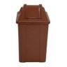 Cesto Quadrado com Tampa Vai e Vem 60l Marrom - 1