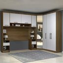 Ver imagem 1 de Guarda Roupa Casal Modulado Cp04 Delphi Avelã/branco L01 - Mpozenato