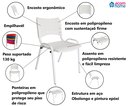 Ver imagem 2 de Jogo Mesa Redonda para Restaurante Comércio com 4 Cadeiras Iso Branca Base Branca Ecomhome