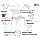 Ver imagem 2 de Jogo Mesa Redonda para Restaurante Comércio com 4 Cadeiras Iso Branca Base Branca Ecomhome