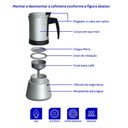Ver imagem 4 de Cafeteira Italiana Indução 600ml em Aço Inox Tramontina 61768/050