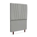 Ver imagem 4 de Cabeceira Estofada Solteiro Belgica 90cm Suede Cinza-claro