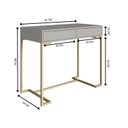 Ver imagem 3 de Escrivaninha Penteadeira Estilo Industrial com 2 Gavetas P1039