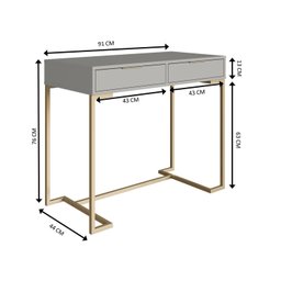 Escrivaninha Penteadeira Estilo Industrial com 2 Gavetas P1039 - 3