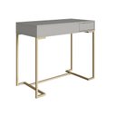 Ver imagem 2 de Escrivaninha Penteadeira Organizadora Estilo Industrial com 1 Gaveta e Espelho P1040