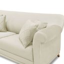 Ver imagem 6 de Sofá Living 2 Lugares 1,60m Vênus Veludo Bege Pés Castanho - Pallazio