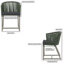 Ver imagem 2 de 5 Cadeiras de Jantar Área Noronha em Alumínio com Pintura Fendi Corda Náutica E11 Trama Original