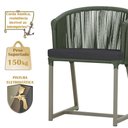 Ver imagem 4 de 5 Cadeiras de Jantar Área Noronha em Alumínio com Pintura Fendi Corda Náutica E11 Trama Original