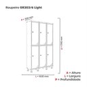 Ver imagem 4 de Armário Locker Guarda Volume Aço Light 6 Portas 103,5x179,5cm