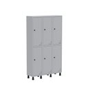 Ver imagem 1 de Armário Locker Guarda Volume Aço Light 6 Portas 103,5x179,5cm Cinza