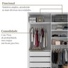 Closet Solteiro 100% Mdf Bp 159,5cm 3 Gavetas Monreale - 9