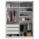 Ver imagem 4 de Closet Solteiro 100% Mdf Bp 159,5cm 3 Gavetas Monreale
