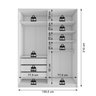 Closet Solteiro 100% Mdf Bp 159,5cm 3 Gavetas Monreale - 5
