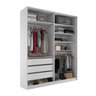 Closet Solteiro 100% Mdf Bp 159,5cm 3 Gavetas Monreale - 3