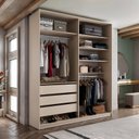 Ver imagem 1 de Closet Solteiro 100% Mdf Bp 159,5cm 3 Gavetas Monreale
