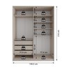 Closet Solteiro 100% Mdf Bp 159,5cm 3 Gavetas Monreale - 5