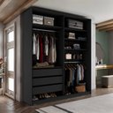 Ver imagem 1 de Closet Solteiro 100% Mdf Bp 159,5cm 3 Gavetas Monreale