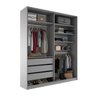 Closet Solteiro 100% Mdf Bp 159,5cm 3 Gavetas Monreale - 3