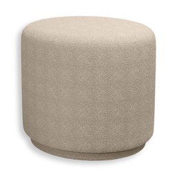 Puff Orgânico Beatriz Boucle Elegante Luxuoso Redondo - 7 Decor Bege - 1