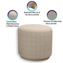 Ver imagem 3 de Puff Orgânico Beatriz Boucle Elegante Luxuoso Redondo - 7 Decor Bege