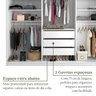 Closet Casal 100% Mdf Bp 237cm 3 Gavetas Monreale - 9