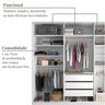 Closet Casal 100% Mdf Bp 237cm 3 Gavetas Monreale - 10