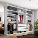 Ver imagem 1 de Closet Casal 100% MDF BP 237cm 3 Gavetas Monreale Branco