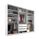 Ver imagem 2 de Closet Casal 100% MDF BP 237cm 3 Gavetas Monreale Branco
