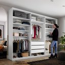 Ver imagem 2 de Closet Casal 100% Mdf Bp 237cm 3 Gavetas Monreale