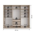 Ver imagem 5 de Closet Casal 100% MDF BP 237cm 3 Gavetas Monreale Bege