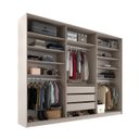 Ver imagem 3 de Closet Casal 100% Mdf Bp 237cm 3 Gavetas Monreale