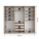 Ver imagem 5 de Closet Casal 100% Mdf Bp 237cm 3 Gavetas Monreale