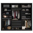 Ver imagem 4 de Closet Casal 100% MDF BP 237cm 3 Gavetas Monreale Preto
