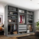 Ver imagem 1 de Closet Casal 100% Mdf Bp 237cm 3 Gavetas Monreale