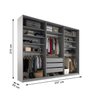 Closet Casal 100% Mdf Bp 237cm 3 Gavetas Monreale - 6