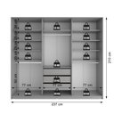 Ver imagem 5 de Closet Casal 100% Mdf Bp 237cm 3 Gavetas Monreale