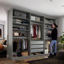 Ver imagem 2 de Closet Casal 100% Mdf Bp 237cm 3 Gavetas Monreale