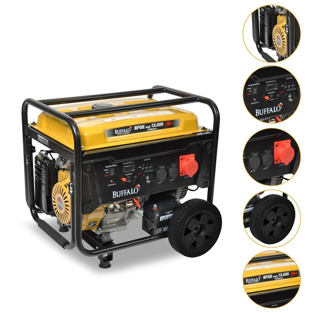 Gerador de Energia a Gasolina 12,5kva Plus 220v Trif. Buffalo - 2