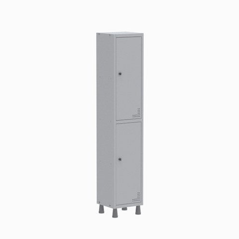 Armário Locker Guarda Volume Aço Light 2 Portas 34,5x179,5cm Cinza