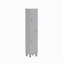 Ver imagem 1 de Armário Locker Guarda Volume Aço Light 2 Portas 34,5x179,5cm Cinza