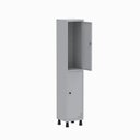 Ver imagem 3 de Armário Locker Guarda Volume Aço Light 2 Portas 34,5x179,5cm Cinza
