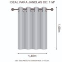 Ver imagem 4 de Cortina Folha Blackout Pvc 1,40m X 1,60m Uma Parte Bloqueia Luz Sala Quarto Prática Bege