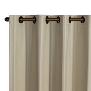Cortina Folha Blackout Pvc 1,40m X 1,60m Uma Parte Bloqueia Luz Sala Quarto Prática Bege