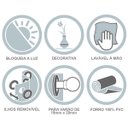 Ver imagem 3 de Cortina Folha Blackout Pvc 1,40m X 1,60m Uma Parte Bloqueia Luz Sala Quarto Prática Bege