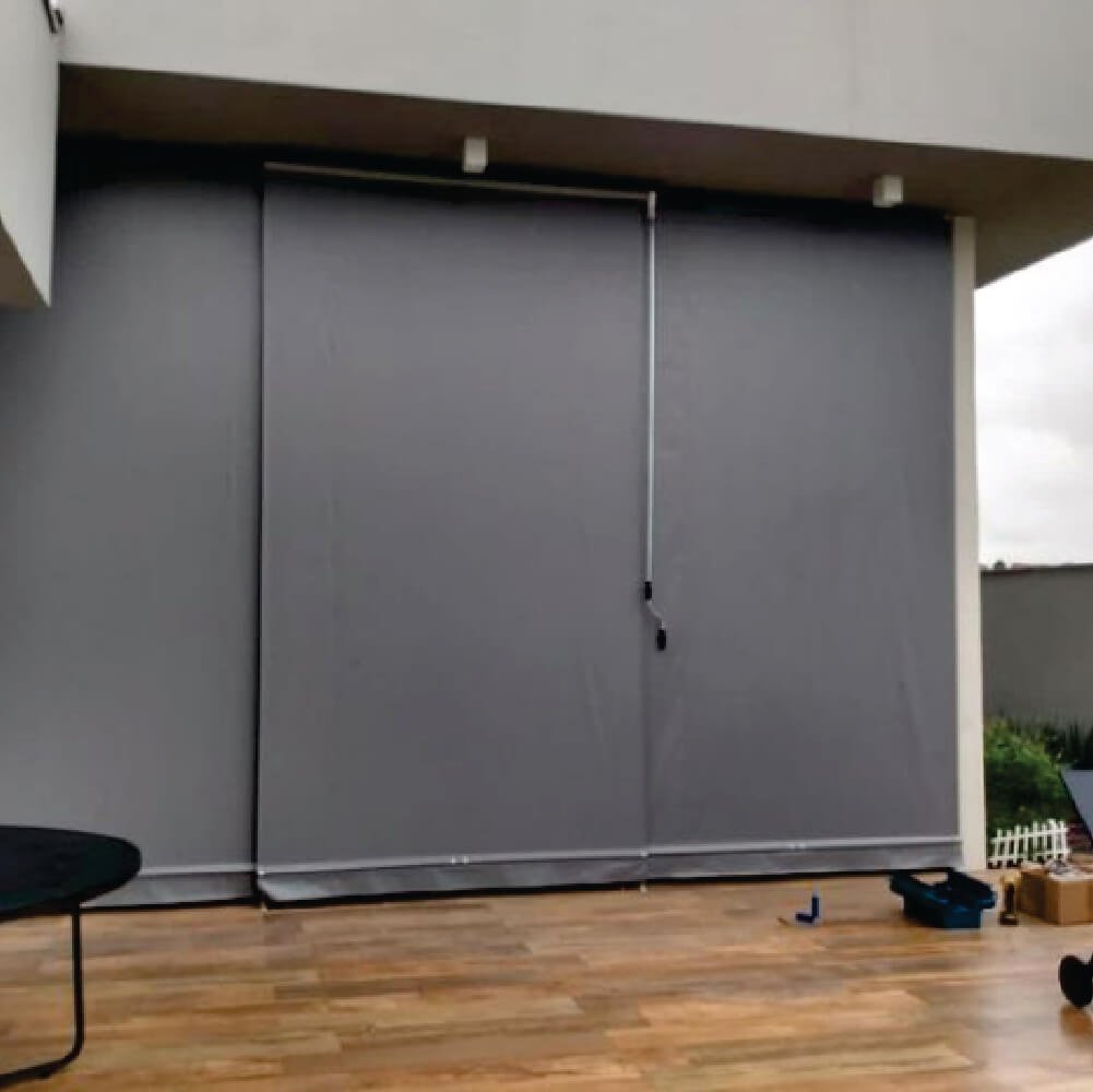 Toldo Cortina Cinza - 3,50m x 2,50m - kit completo - 3